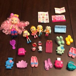 Shopkins dolls & figures.  Clean.  Some happy meal